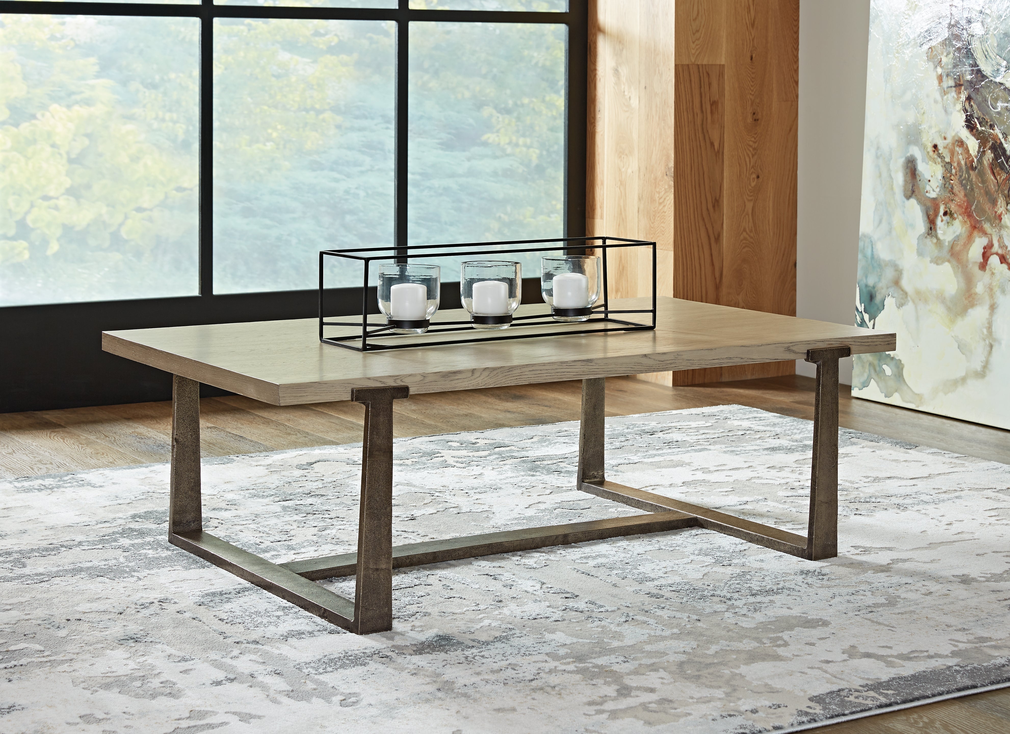 Family Deals Furniture - Ashley Furniture - Dalenville Coffee Table - Rectangular Cocktail Table / Gray - T965-1