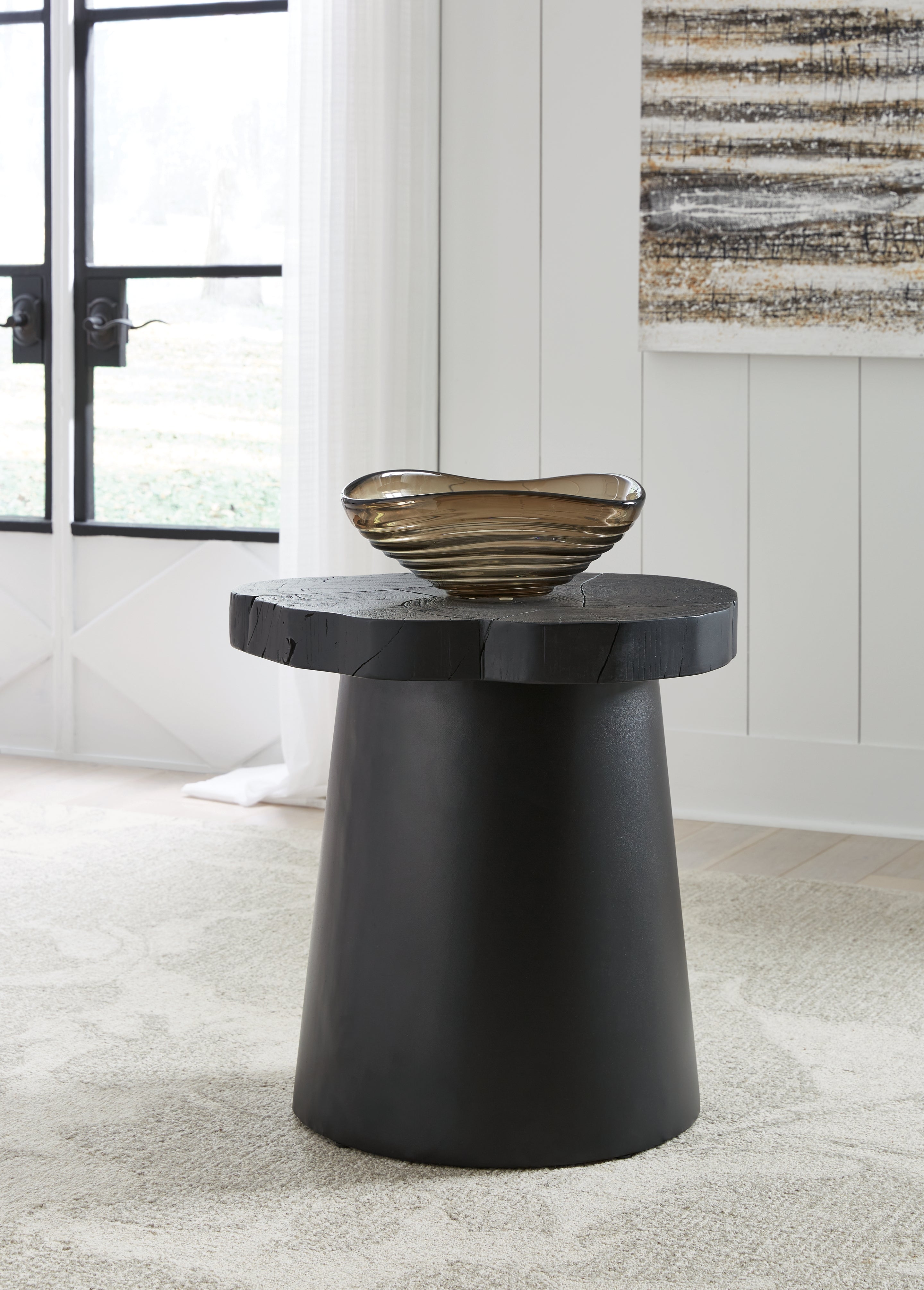 Family Deals Furniture - Ashley Furniture - Wimbell End Table - Round End Table / Black - T970-6