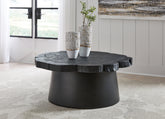 Family Deals Furniture - Ashley Furniture - Wimbell Coffee Table - Round Cocktail Table / Black - T970-8