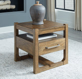 Family Deals Furniture - Ashley Furniture - Cabalynn End Table - Square End Table / Light Brown - T974-2