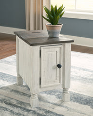 Family Deals Furniture - Ashley Furniture - Havalance Chairside End Table - Chair Side End Table / White/Gray - T994-7