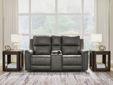Family Deals Furniture - Ashley Furniture - Bleckley Living Room - PWR REC Loveseat/CON/ADJ HDRST - PCU1200018