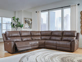 Family Deals Furniture - Ashley Furniture - Bleckley Sectional - 6-Piece Power Reclining Sectional / Espresso - PCU12001S5