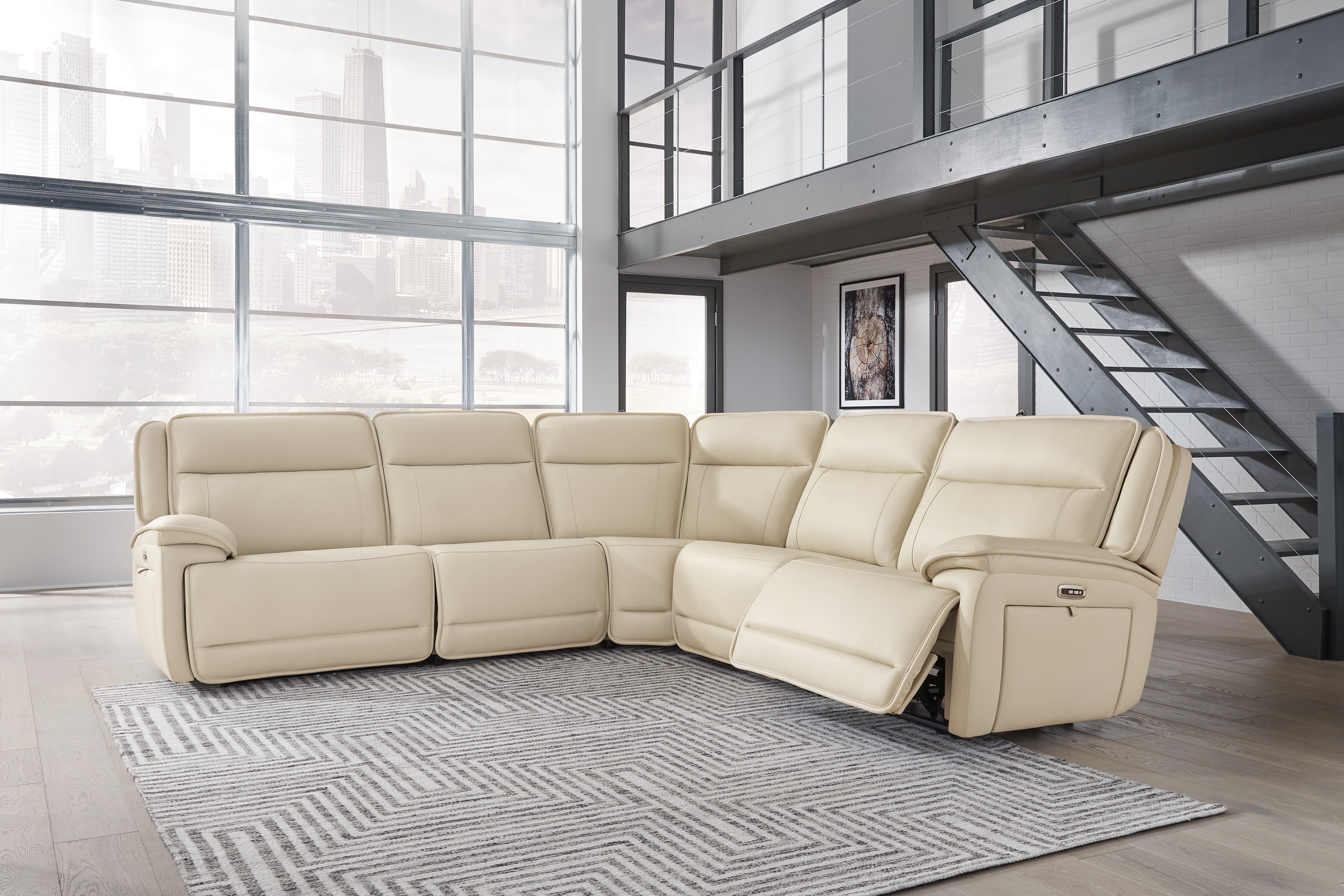 Family Deals Furniture - Ashley Furniture - Double Deal Sectional - 4-Piece Reclining Sectional / Almond - U13001S6