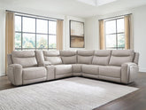 Family Deals Furniture - Ashley Furniture - Gravier Sectional - 6-Piece Power Reclining Sectional with Storage Console - U13300S5