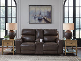 Family Deals Furniture - Ashley Furniture - Crossplex Living Room - PWR Recliner/ADJ Headrest / Smoke - PCU6450613