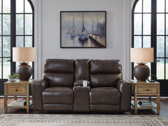 Family Deals Furniture - Ashley Furniture - Crossplex Living Room - PWR Recliner/ADJ Headrest / Smoke - PCU6450613