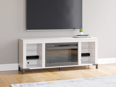 Family Deals Furniture - Ashley Furniture - Brollevi TV Stand - 60" with Electric Fireplace / White - W2722-168