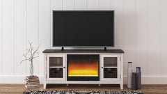Family Deals Furniture - Ashley Furniture - Dorrinson 60" TV Stand with Electric Fireplace - 60" TV Stand with Electric Fireplace / Two-tone - W287W2
