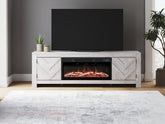 Family Deals Furniture - Ashley Furniture - Cayboni 71" TV Stand with Electric Fireplace - 71" TV Stand with Electric Fireplace / Whitewash - W3788W1