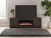 Family Deals Furniture - Ashley Furniture - Cayboni 71" TV Stand with Electric Fireplace - 71" TV Stand with Electric Fireplace / Black - W3789W1