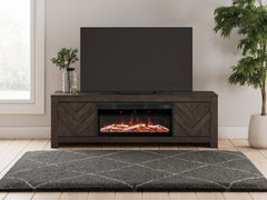 Family Deals Furniture - Ashley Furniture - Cayboni 71" TV Stand with Electric Fireplace - 71" TV Stand with Electric Fireplace / Black - W3789W1