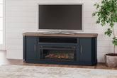 Family Deals Furniture - Ashley Furniture - Landocken 83" TV Stand with Electric Fireplace - 83" TV Stand with Electric Fireplace / Two-tone - W402W1