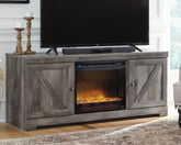 Family Deals Furniture - Ashley Furniture - Wynnlow 63" TV Stand with Electric Fireplace - 63" TV Stand with Electric Fireplace / Gray - W440W4