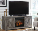 Family Deals Furniture - Ashley Furniture - Wynnlow 63" TV Stand with Electric Fireplace - 63" TV Stand with Electric Fireplace / Gray - W440W9