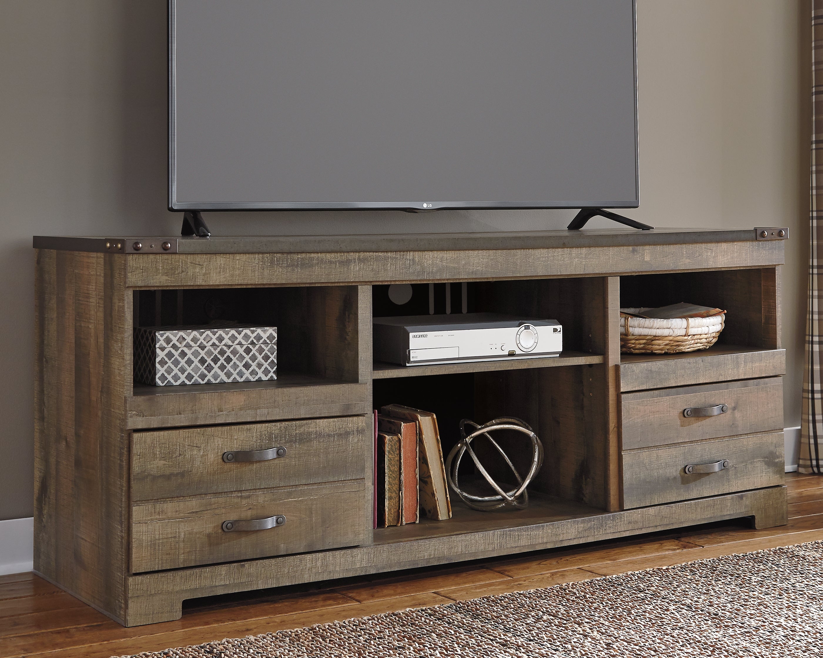 Family Deals Furniture - Ashley Furniture - Trinell TV Stand - 63" / Brown - W446-68