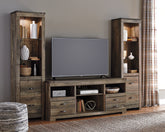 Family Deals Furniture - Ashley Furniture - Trinell 3-Piece Entertainment Center - 3-Piece Entertainment Center / Brown - W446W18
