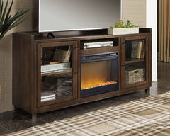 Family Deals Furniture - Ashley Furniture - Starmore 70" TV Stand with Electric Fireplace - 70" TV Stand with Electric Fireplace / Brown - W633W4