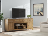 Family Deals Furniture - Ashley Furniture - Sharlance 81" TV Stand - 81" / Light Brown - W655-68