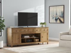 Family Deals Furniture - Ashley Furniture - Sharlance 81" TV Stand - 81" / Light Brown - W655-68