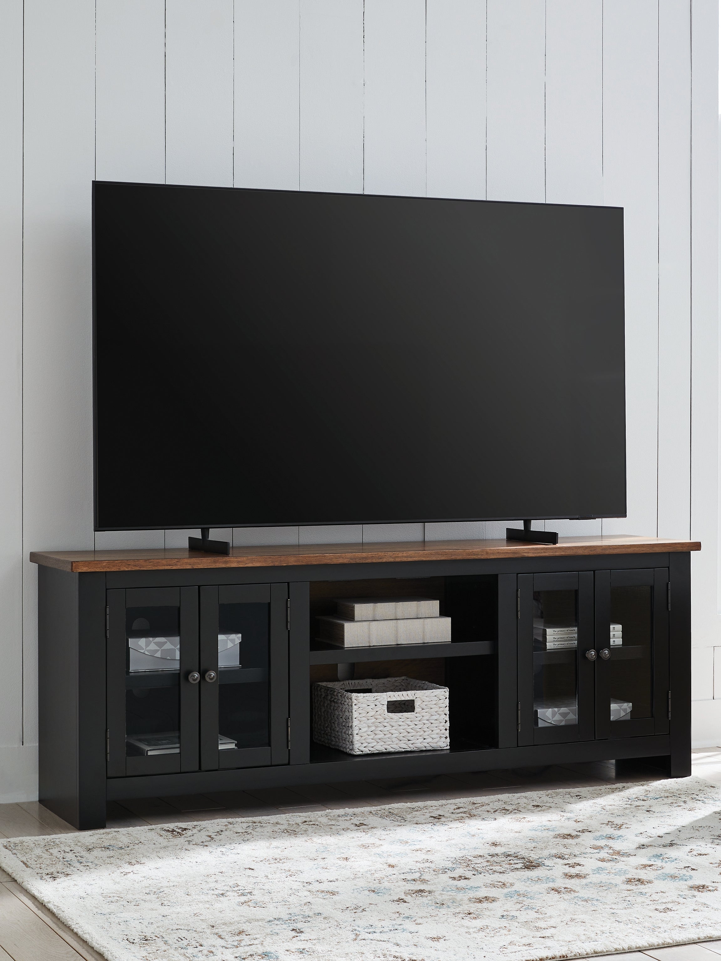 Family Deals Furniture - Ashley Furniture - Wildenauer 76" TV Stand - 76" / Brown/Black - W664-68