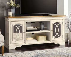 Family Deals Furniture - Ashley Furniture - Realyn 74" TV Stand - 74" / Chipped White - W743-68
