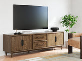Family Deals Furniture - Ashley Furniture - Roanhowe 85" TV Stand - 85" / Brown - W769-68