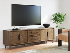 Family Deals Furniture - Ashley Furniture - Roanhowe 85" TV Stand - 85" / Brown - W769-68