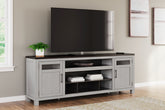 Family Deals Furniture - Ashley Furniture - Darborn 88" TV Stand - 88" / Gray/Brown - W796-68