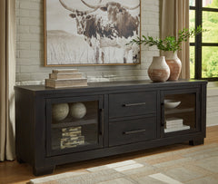 Family Deals Furniture - Ashley Furniture - Galliden 80" TV Stand - 80" / Black - W841-168