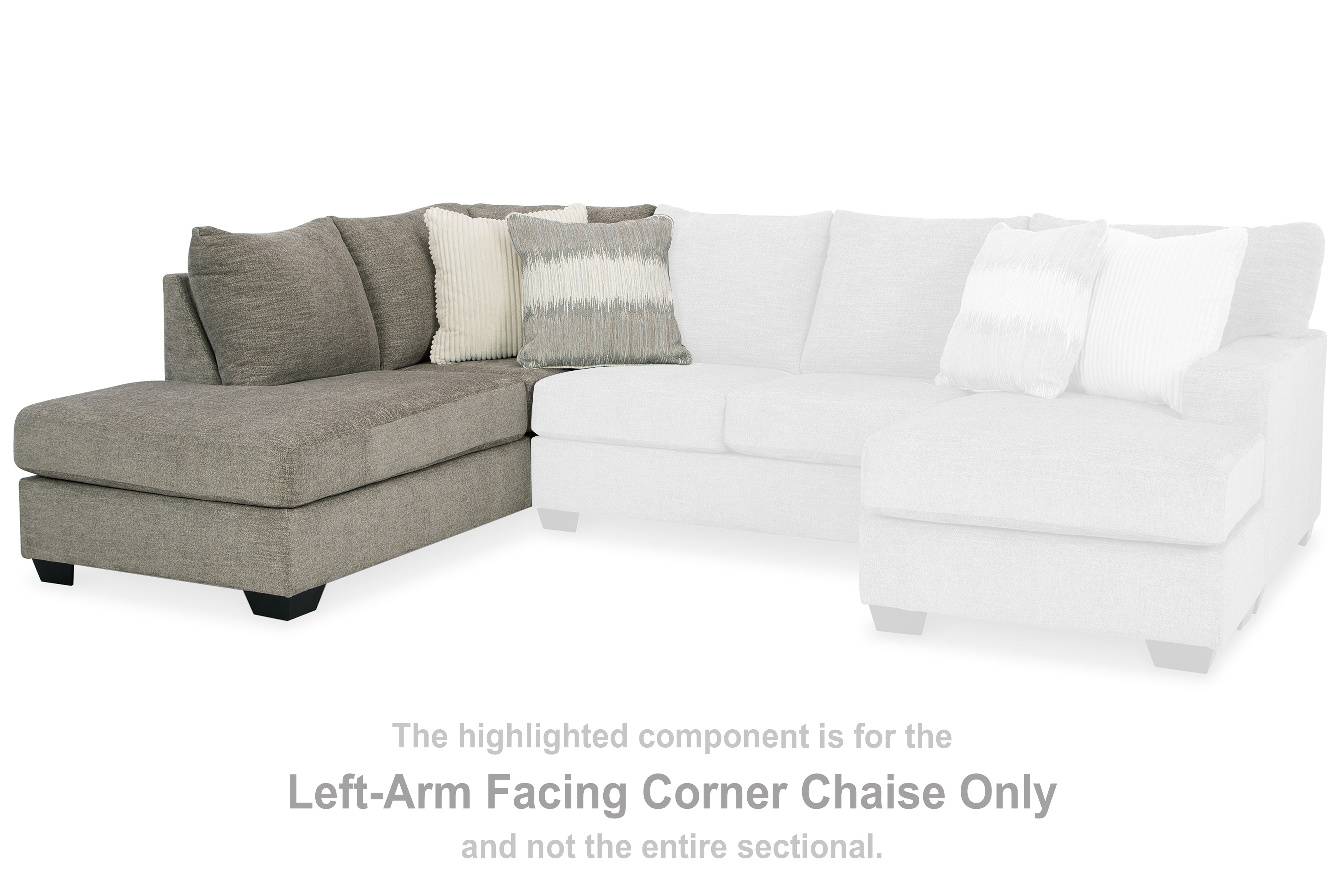Family Deals Furniture - Ashley Furniture - Creswell Sectional - LAF Corner Chaise / Stone - 1530516