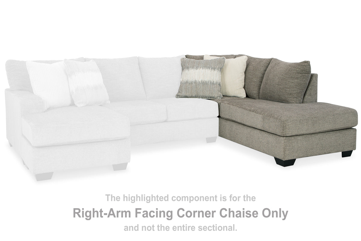 Family Deals Furniture - Ashley Furniture - Creswell Sectional - RAF Sofa Chaise / Stone - 1530503