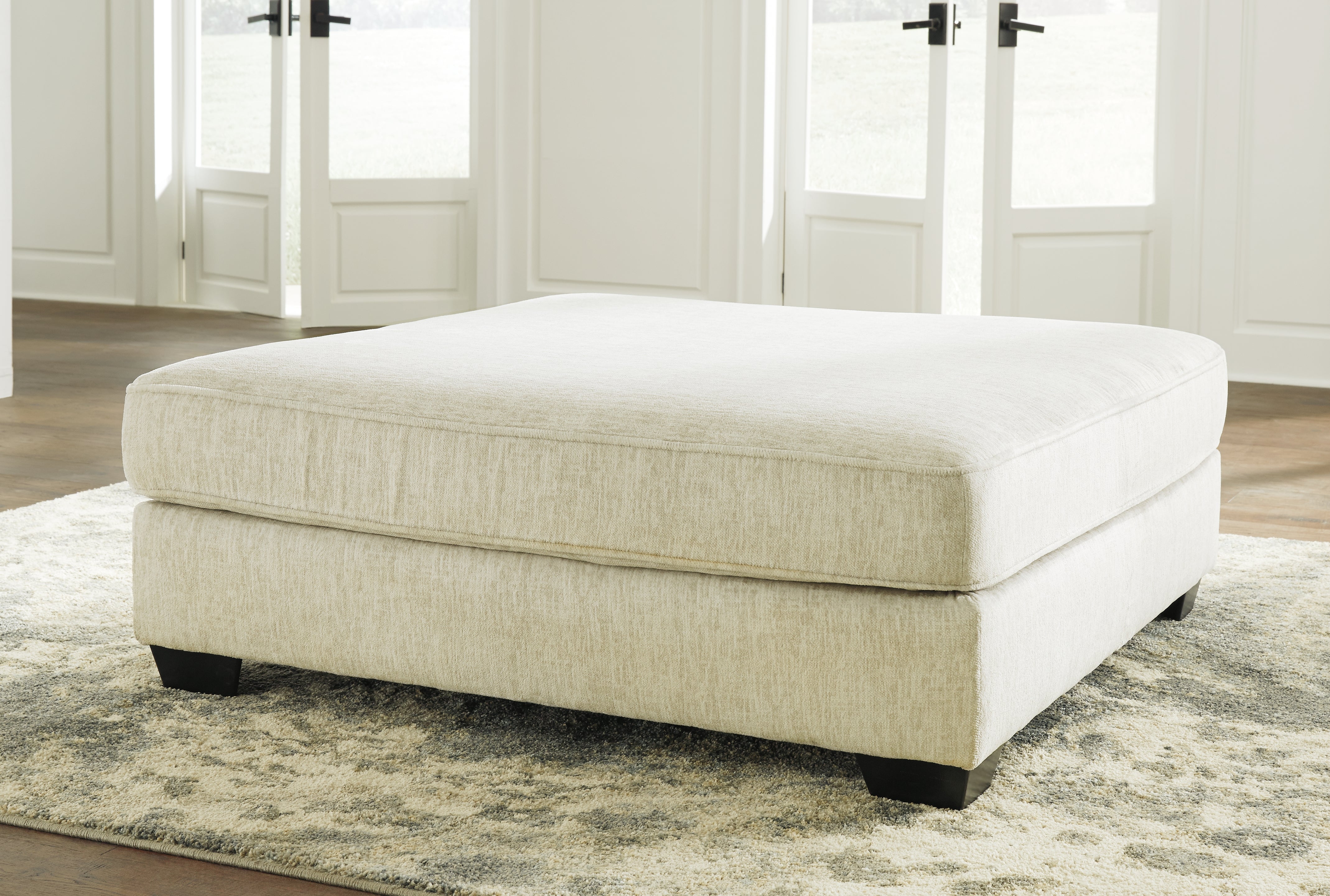 Family Deals Furniture - Ashley Furniture - Rawcliffe Living Room - Oversized Accent Ottoman / Parchment - 1960408