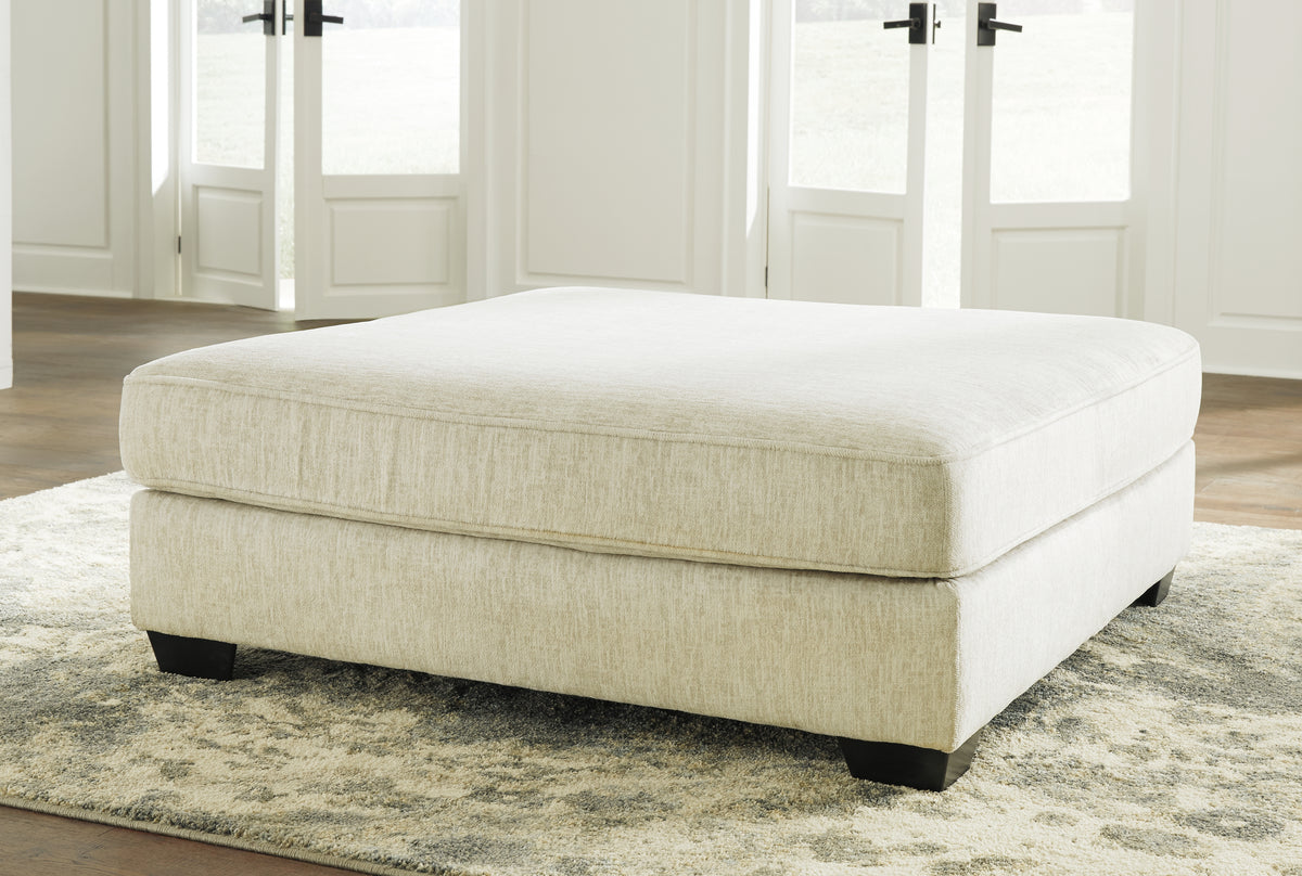 Family Deals Furniture - Ashley Furniture - Rawcliffe Living Room - Oversized Accent Ottoman / Parchment - 1960408