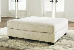 Family Deals Furniture - Ashley Furniture - Rawcliffe Living Room - Oversized Accent Ottoman / Parchment - 1960408