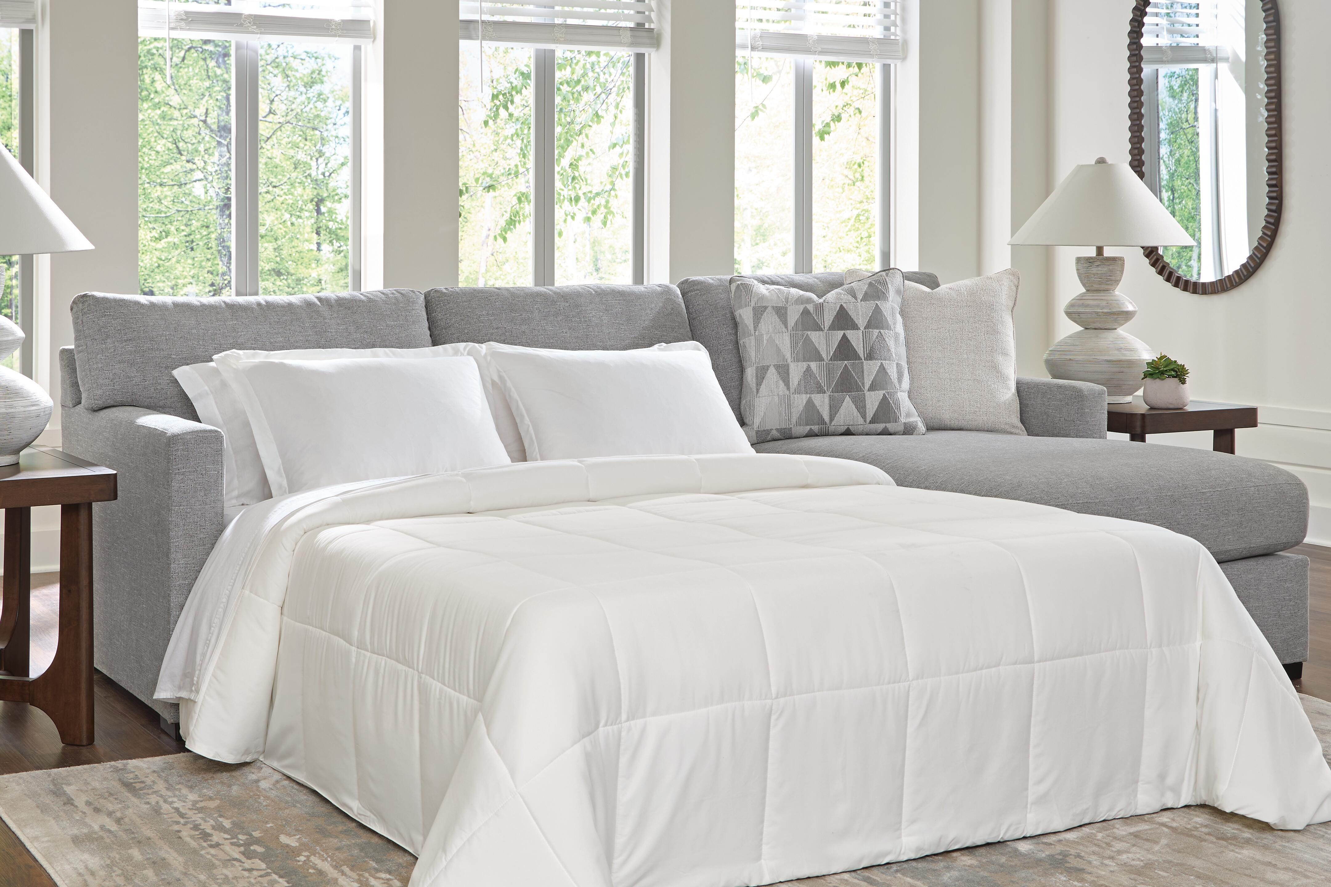 Family Deals Furniture - Ashley Furniture - UrbanCrest Sectional - 2-Piece Sleeper Sectional with Chaise / Pewter - PC20804S5