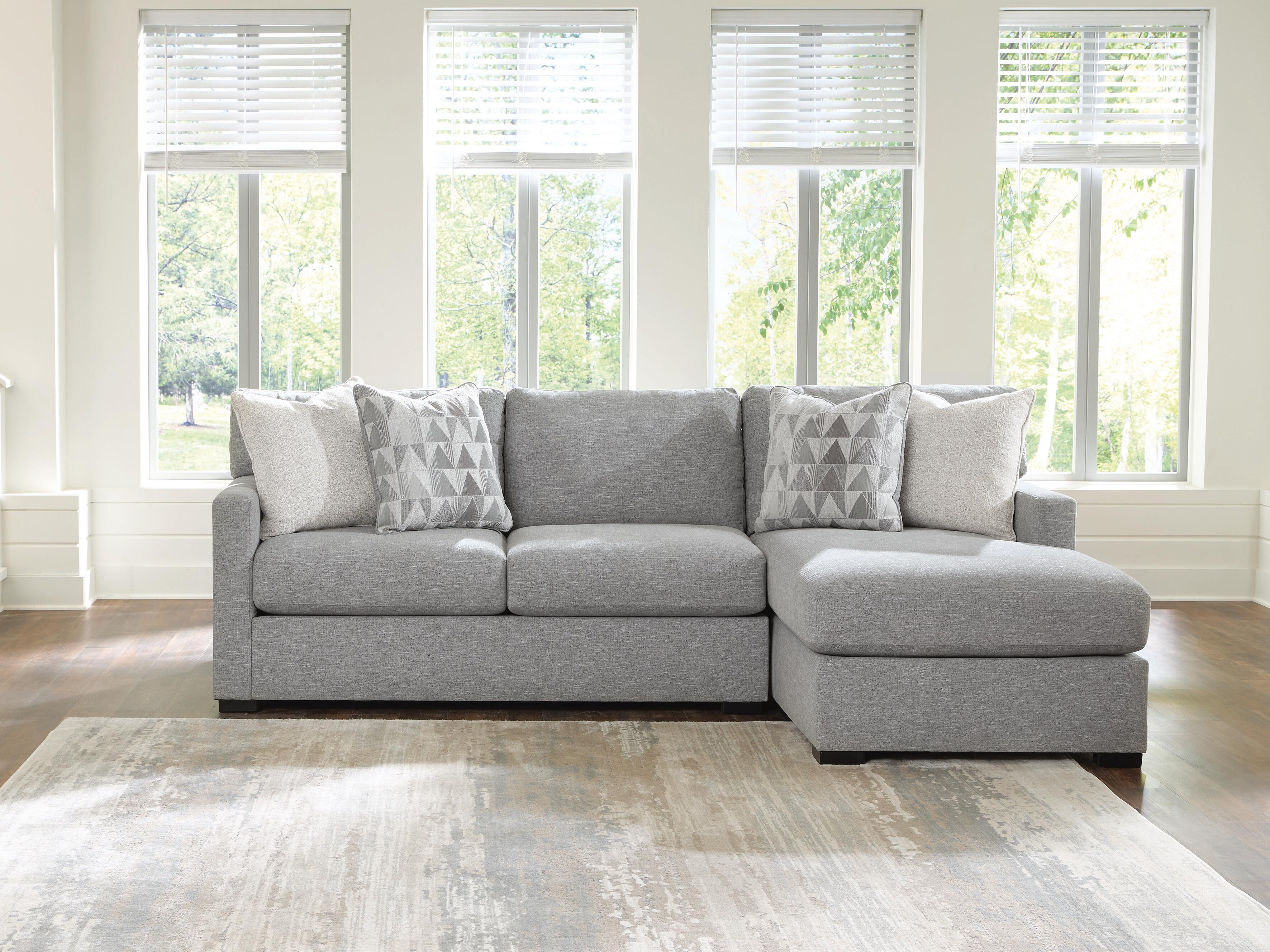 Family Deals Furniture - Ashley Furniture - UrbanCrest Sectional - LAF 2-Piece Sectional with Chaise / Pewter - PC20804S3