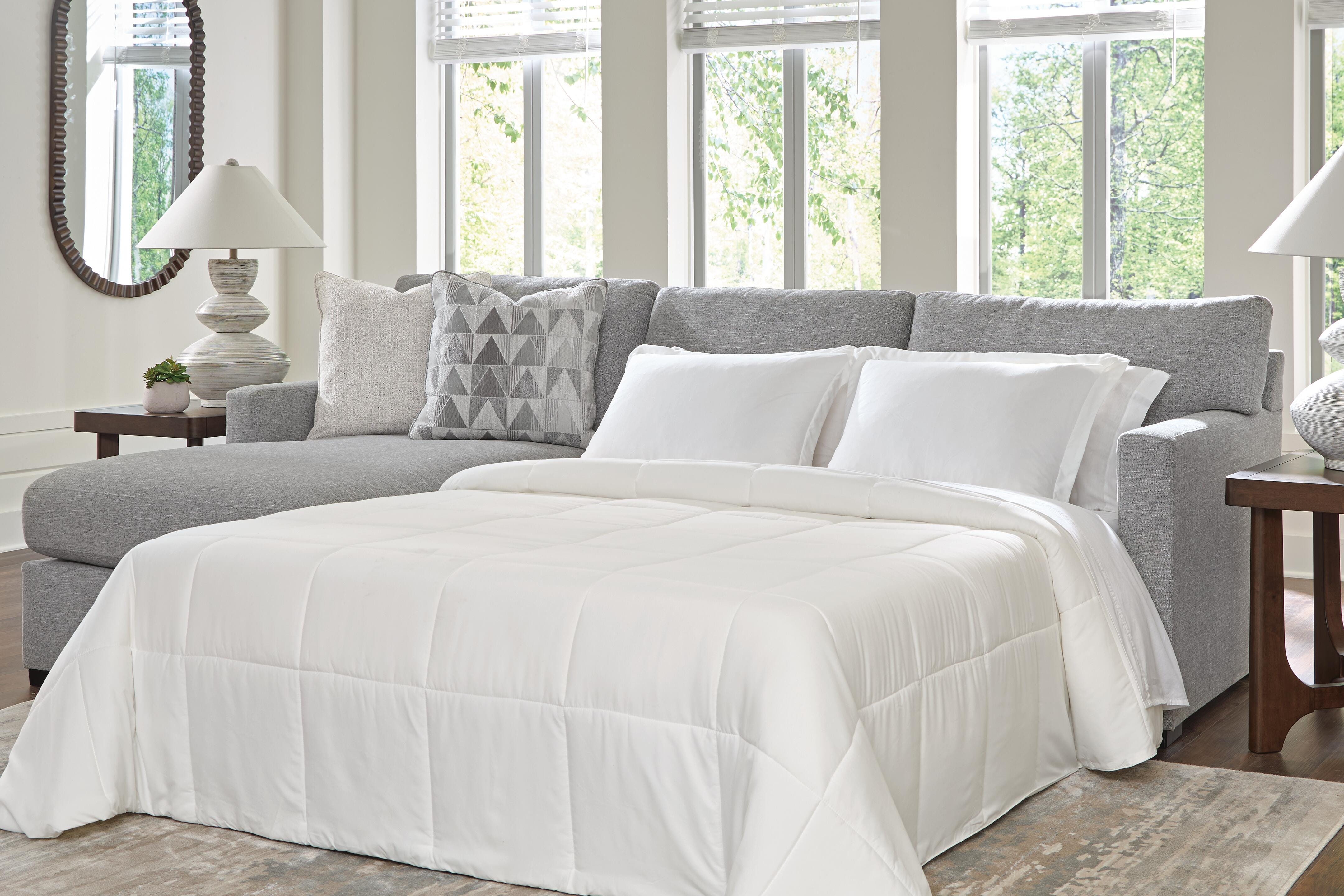 Family Deals Furniture - Ashley Furniture - UrbanCrest Sectional - RAF 2-Piece Sleeper Sectional with Chaise / Pewter - PC20804S4