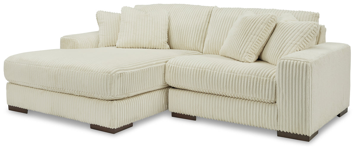 Family Deals Furniture - Ashley Furniture - Lindyn Sectional - RAF 6-Piece Sectional / Ivory - 21104S20