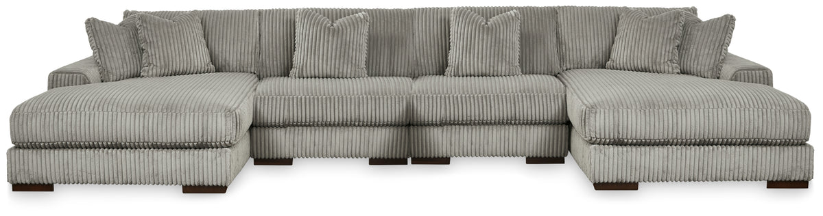 Family Deals Furniture - Ashley Furniture - Lindyn 4-Piece Sectional with Double Chaise - 4-Piece Sectional with Double Chaise - 21105S20