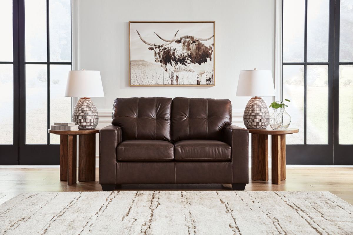 Family Deals Furniture - Ashley Furniture - Santorine Living Room - Loveseat / Dark Brown - 2170635