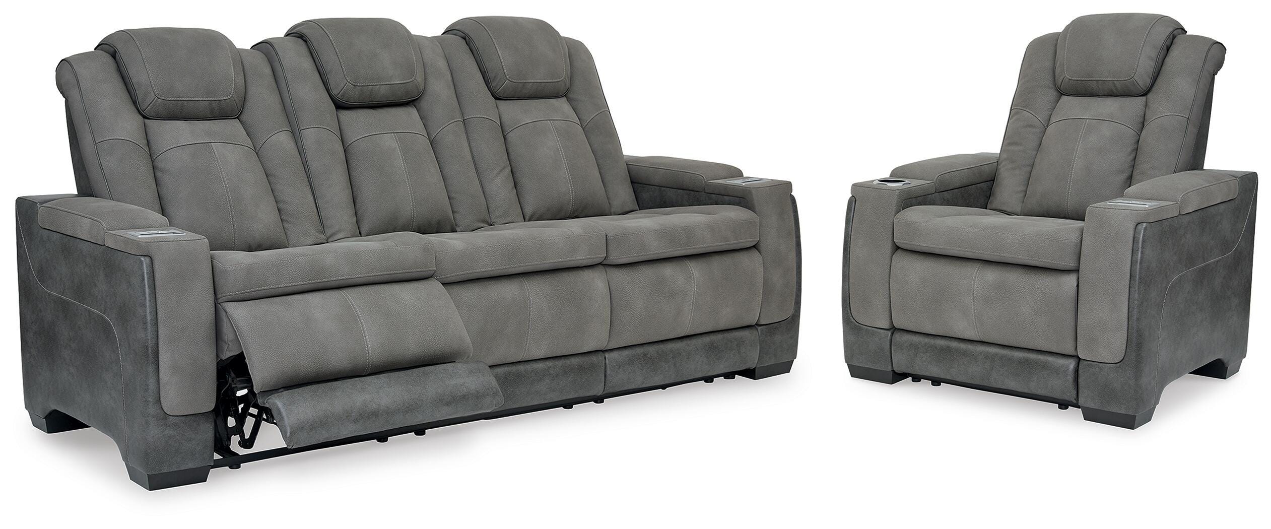 Family Deals Furniture - Ashley Furniture - Next-Gen Durapella Power Reclining Sofa and Power Recliner - Power Reclining Sofa and Power Recliner - 22004U3
