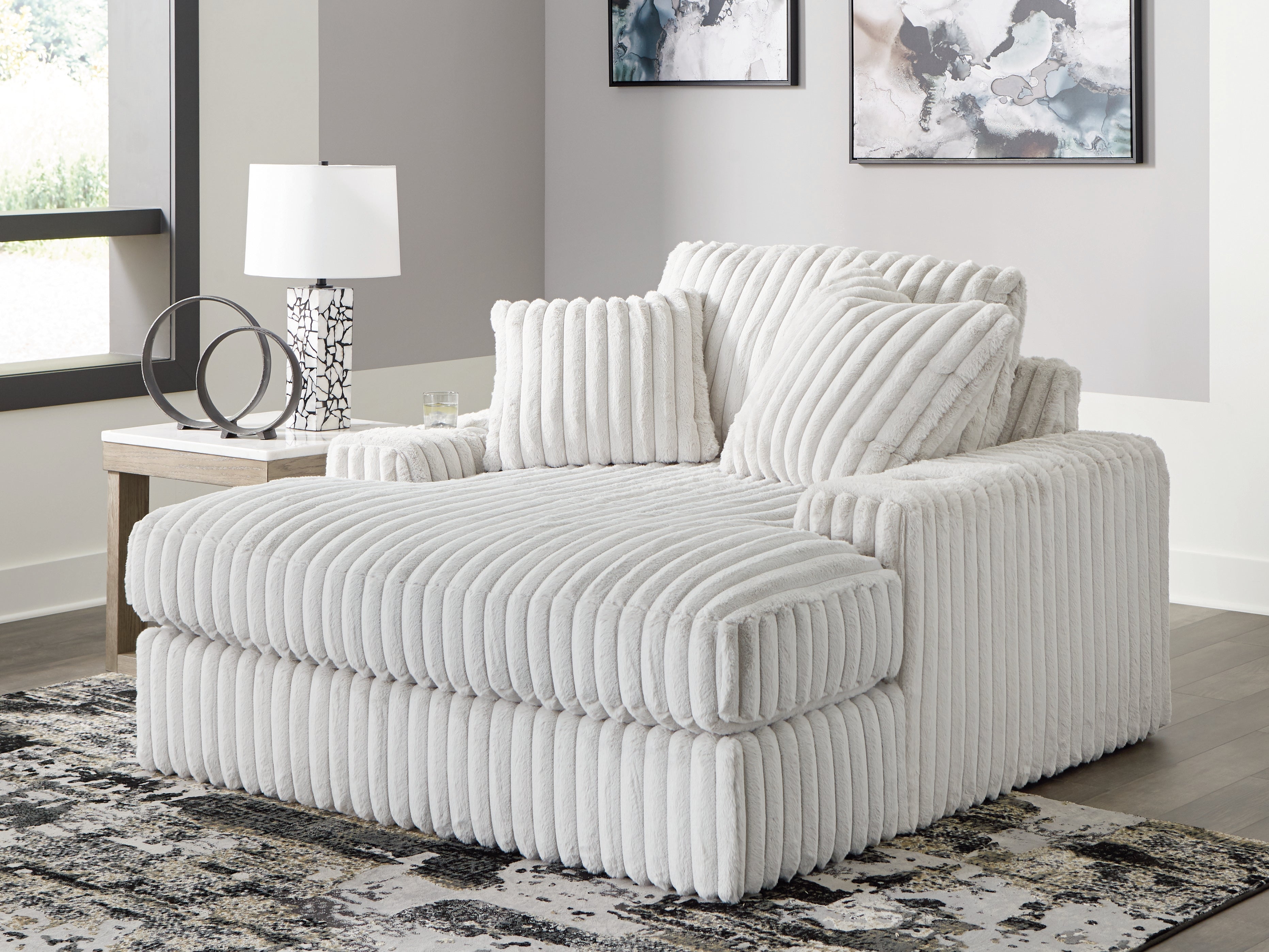 Family Deals Furniture - Ashley Furniture - Stupendous Living Room - Oversized Chaise / Alloy - 2590315