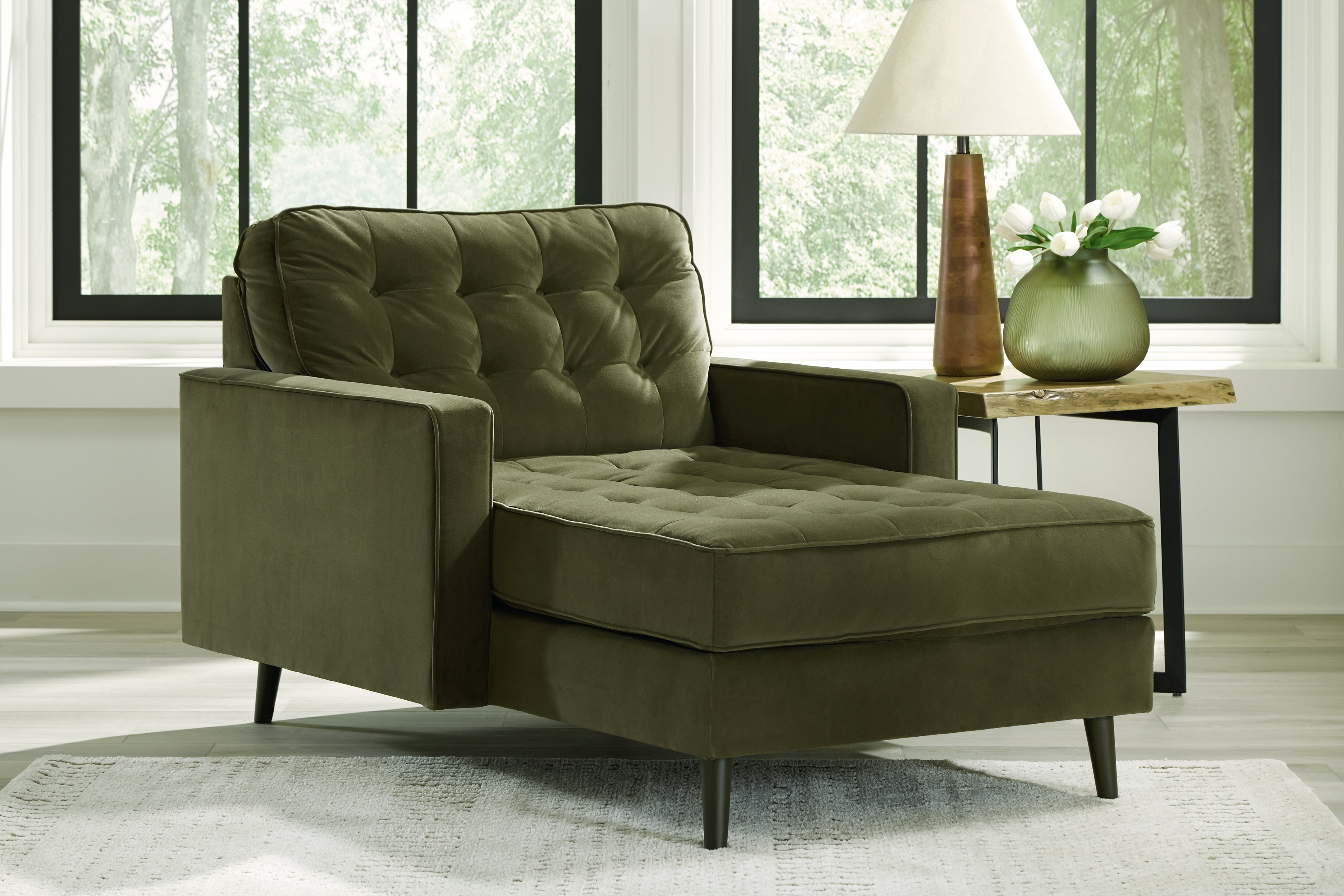 Family Deals Furniture - Ashley Furniture - Reveon Lakes Living Room - Chaise / Olive - 2640415