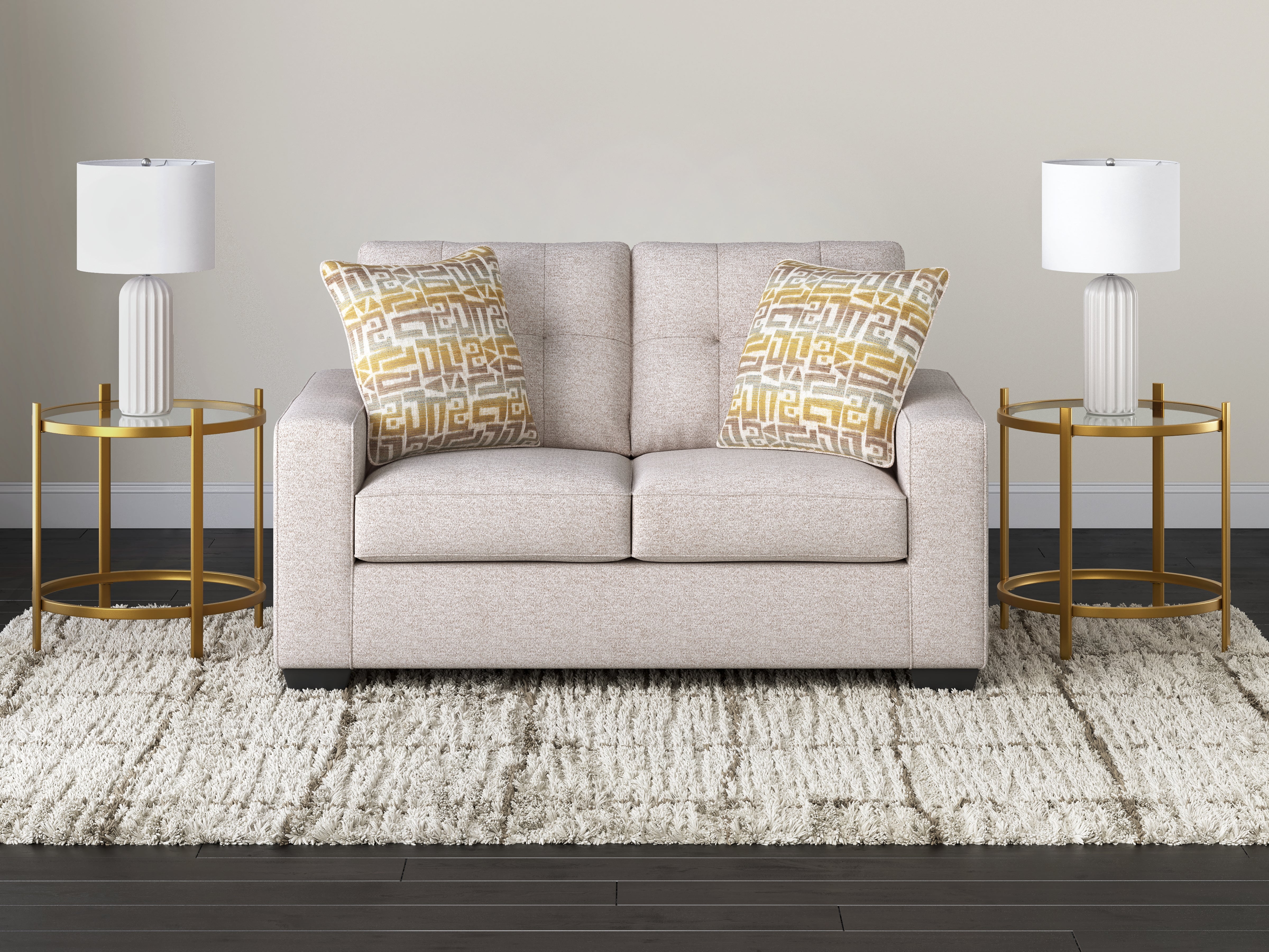 Family Deals Furniture - Ashley Furniture - Larimer Living Room - Loveseat / Stone - PC2920335