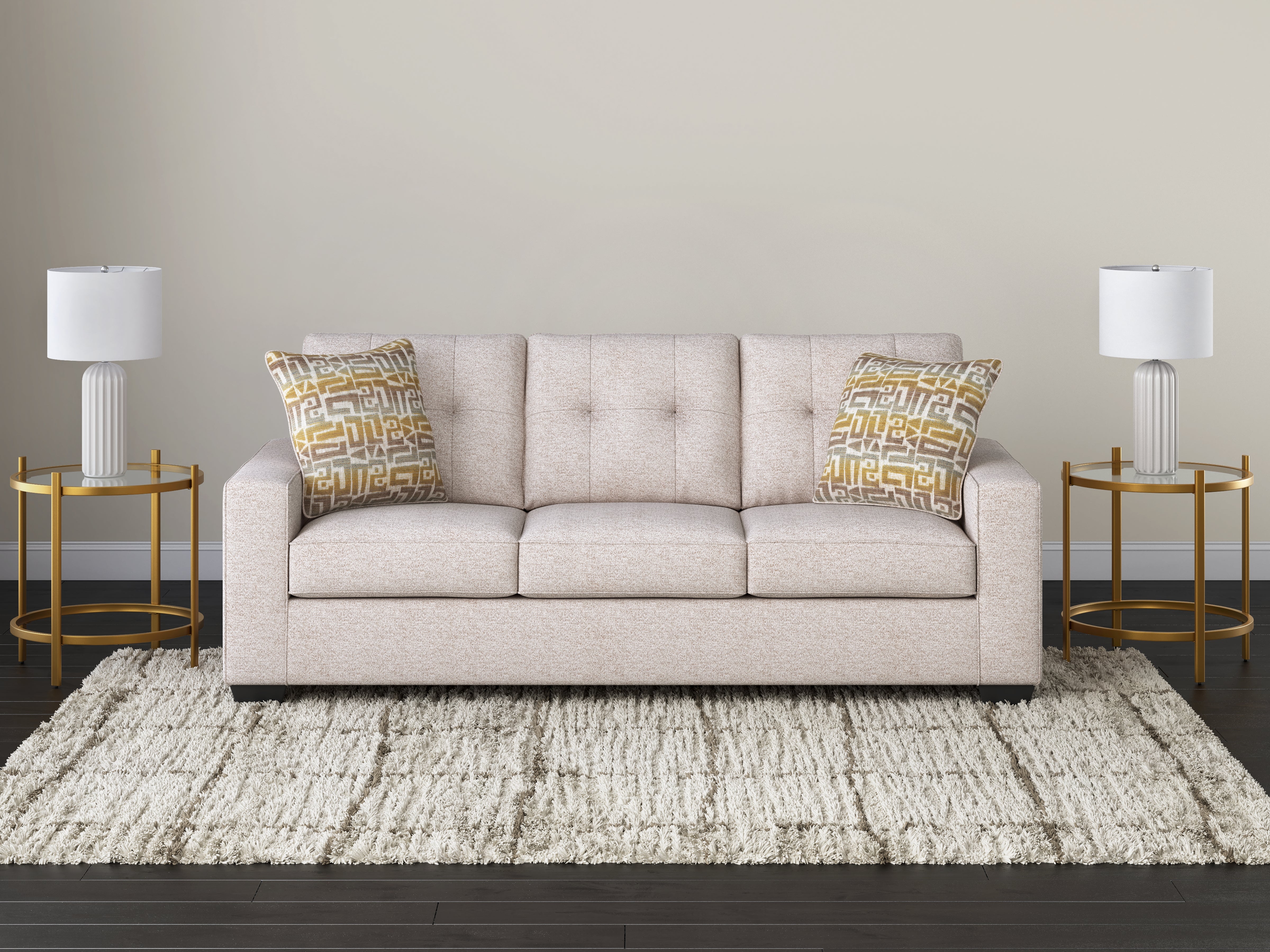 Family Deals Furniture - Ashley Furniture - Larimer Living Room - Queen Sofa Sleeper / Stone - PC2920339