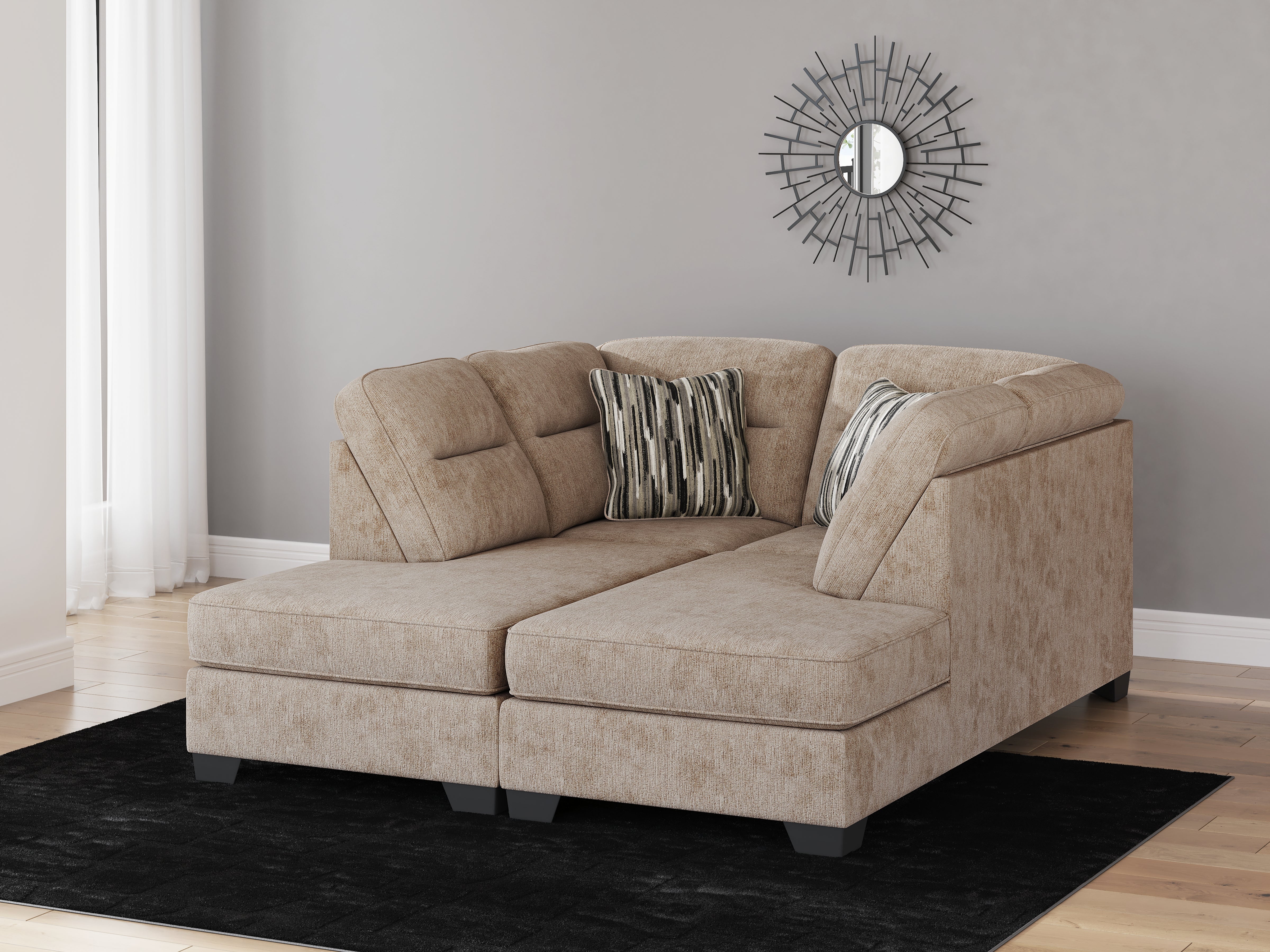 Family Deals Furniture - Ashley Furniture - Olten Sectional - RAF 2-Piece Super Chaise / Mocha - 31304S3