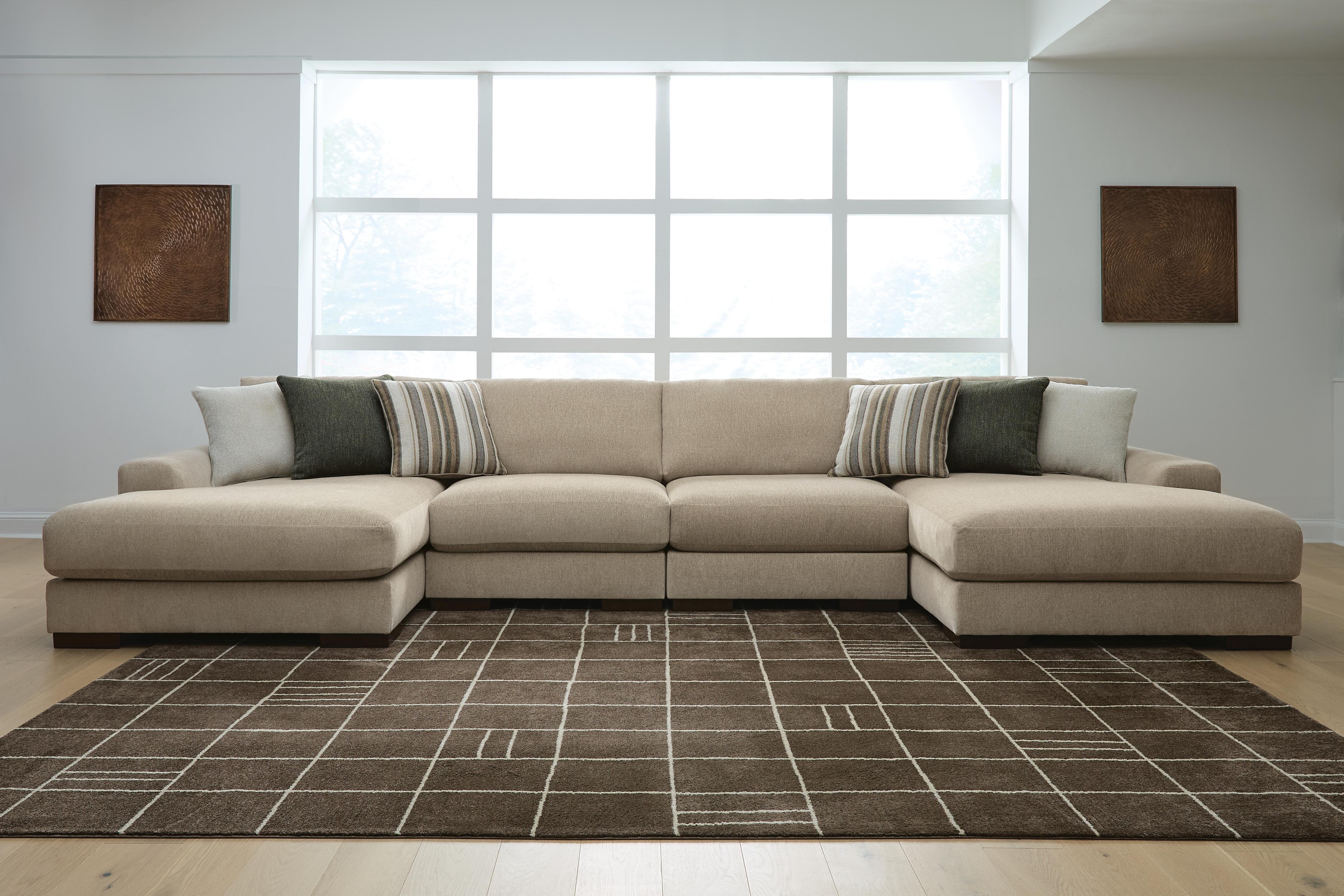 Family Deals Furniture - Ashley Furniture - Linenhause Sectional - RAF 4-Piece Double Chaise Sectional - 31803S9