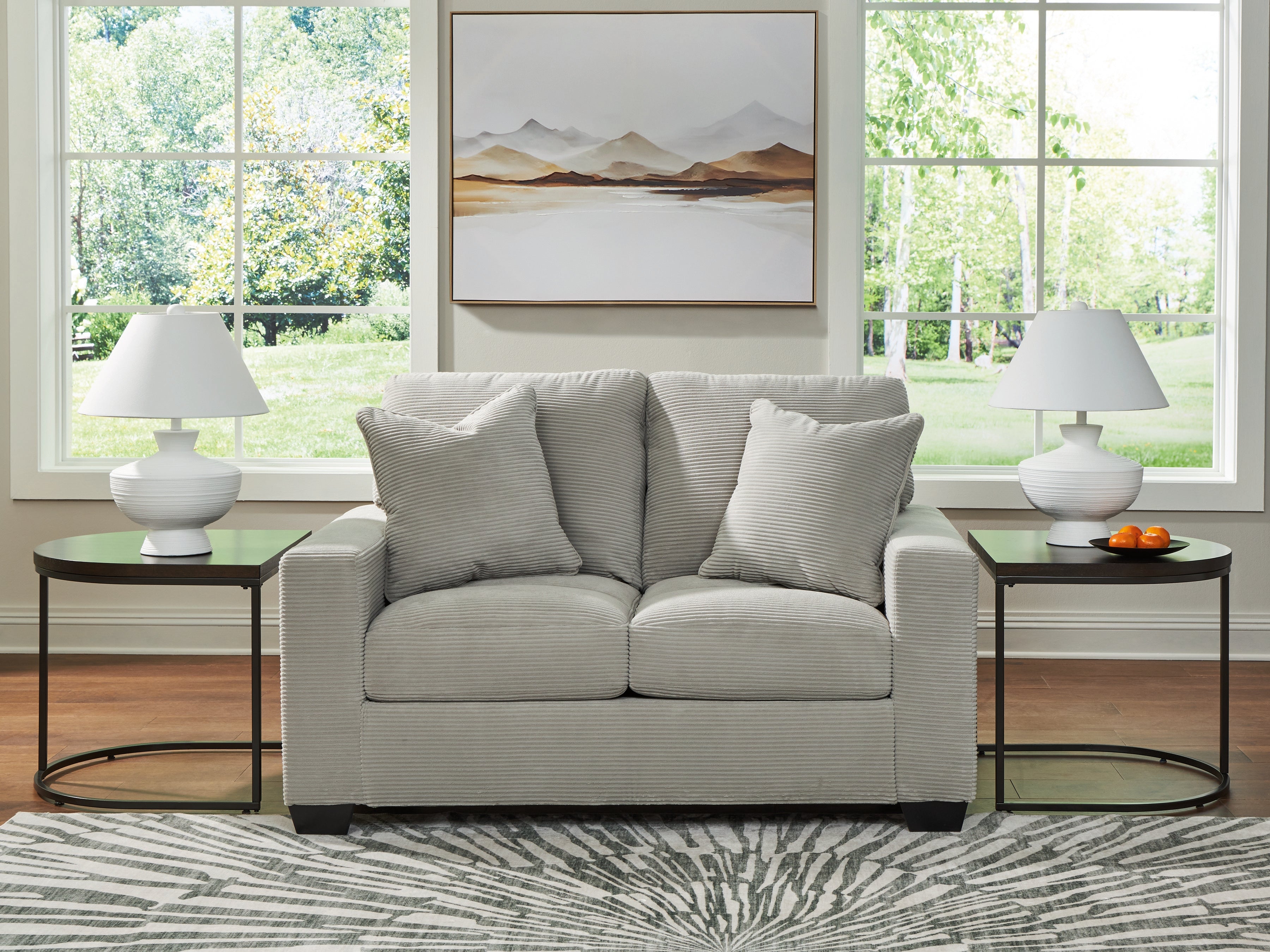 Family Deals Furniture - Ashley Furniture - Greenbriar Living Room - Loveseat / Smoke - PC3200535