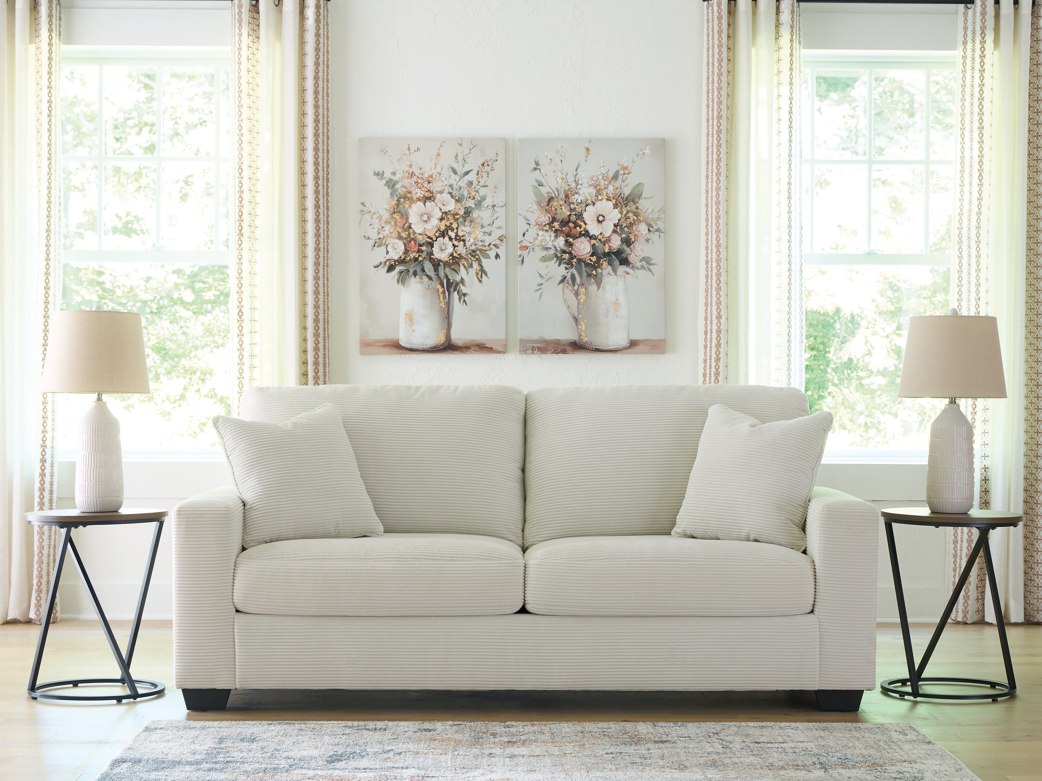 Family Deals Furniture - Ashley Furniture - Greenbriar Living Room - Sofa / Ivory - PC3200638